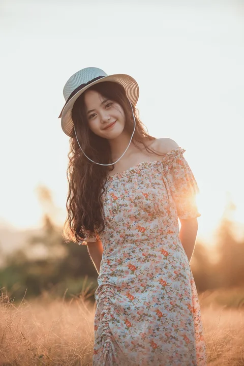 女人、模特、肖像、姿势
