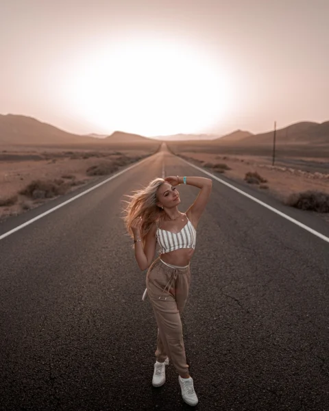girl, fashion, road, beauty