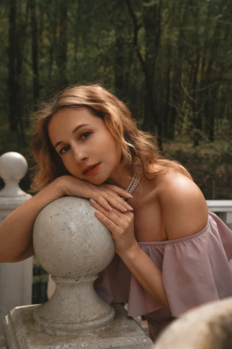 woman, glade, nature, spring
