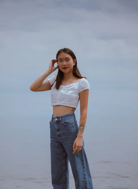 woman, model, casual, pose