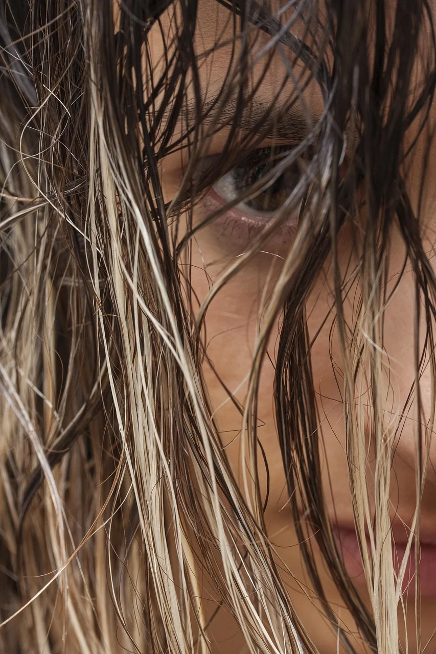 portrait, view, hair, eyelash