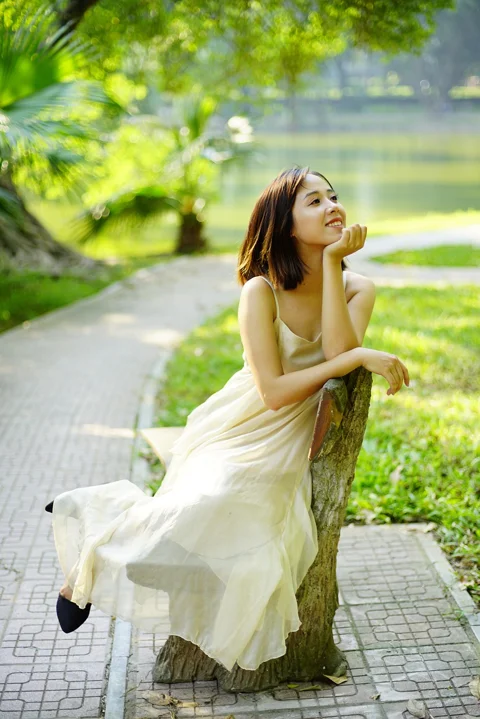 portrait, asian, girl, model