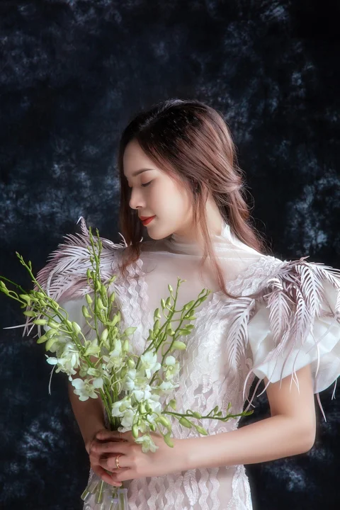 女人，时尚，花朵，美丽