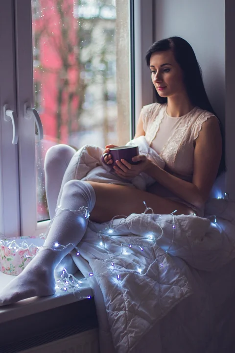 people, girl, woman, blanket