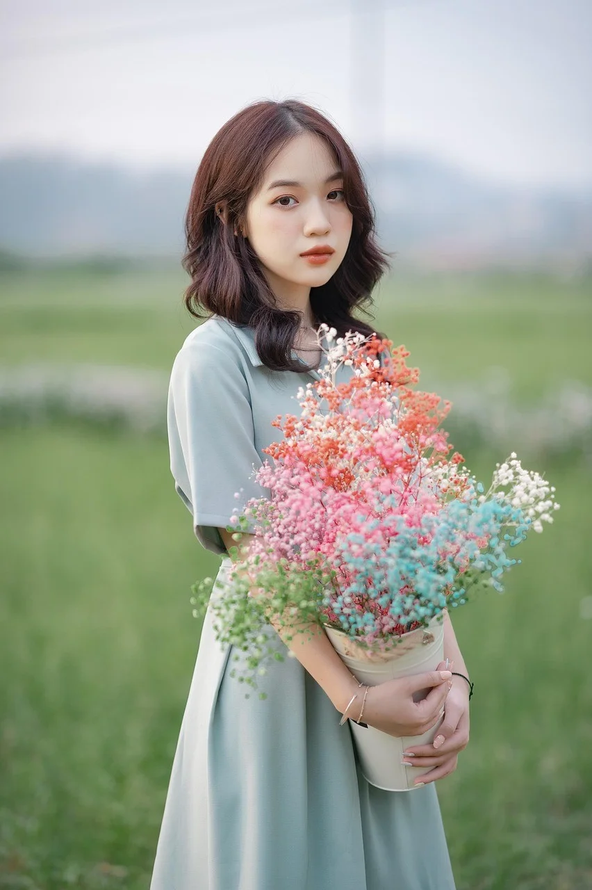 woman, flowers, beauty, model