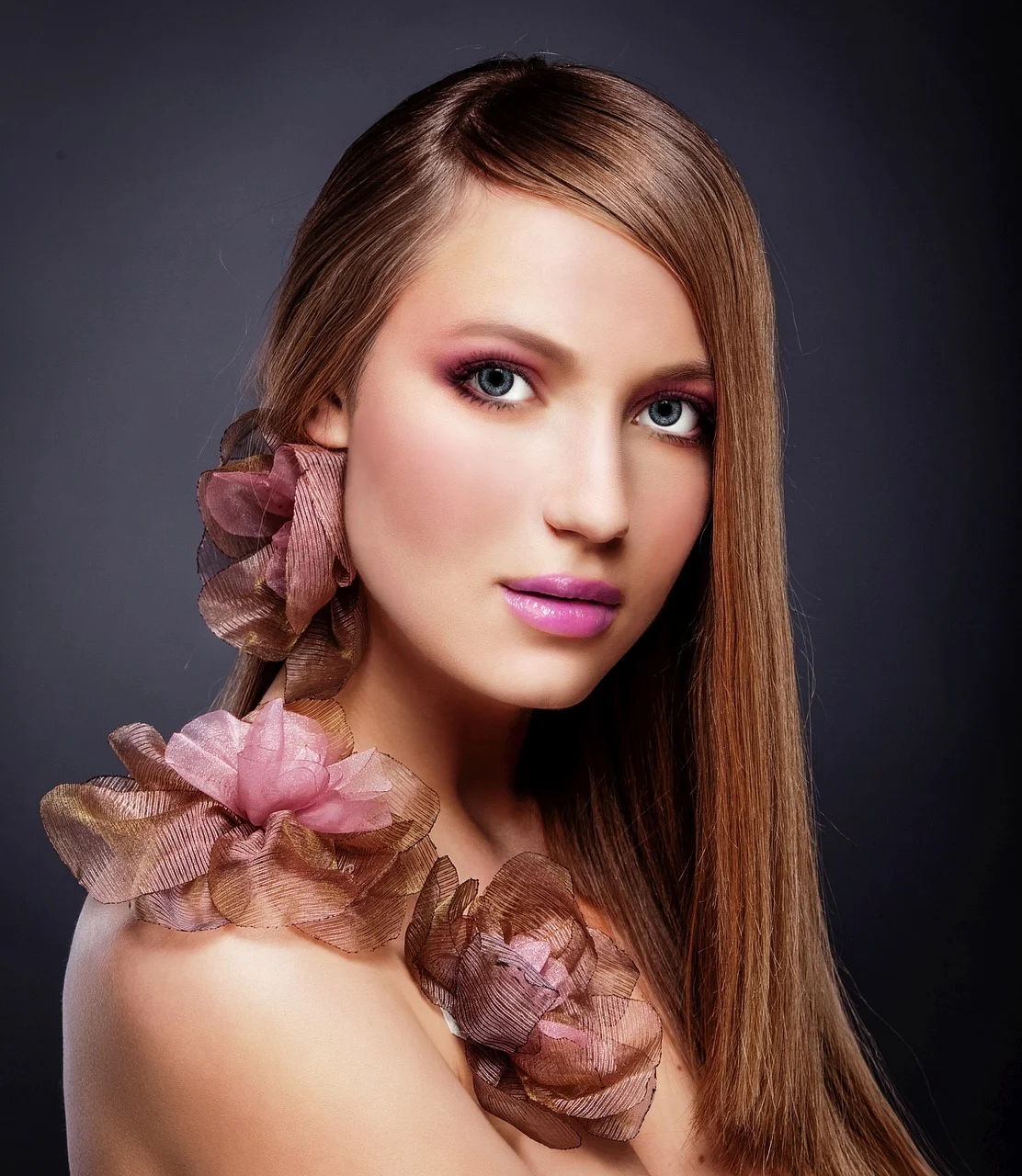 portrait, woman, posing, model