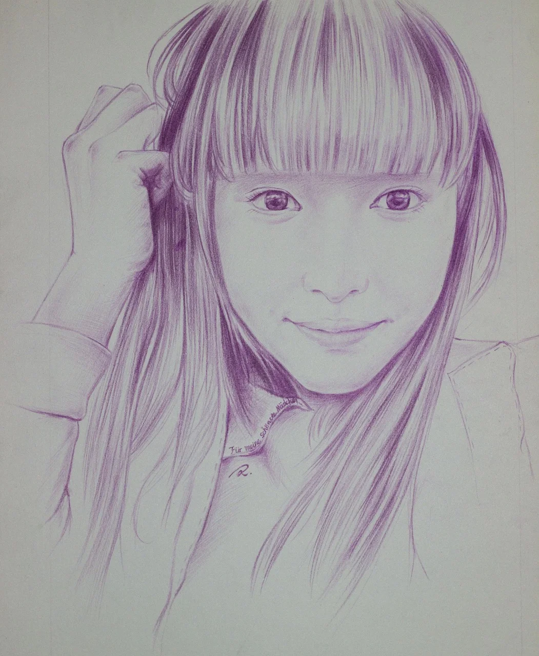 スケッチ, ポートレート, 絵画, 色鉛筆