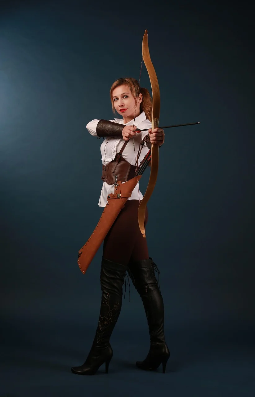 woman, archer, shooter, beauty