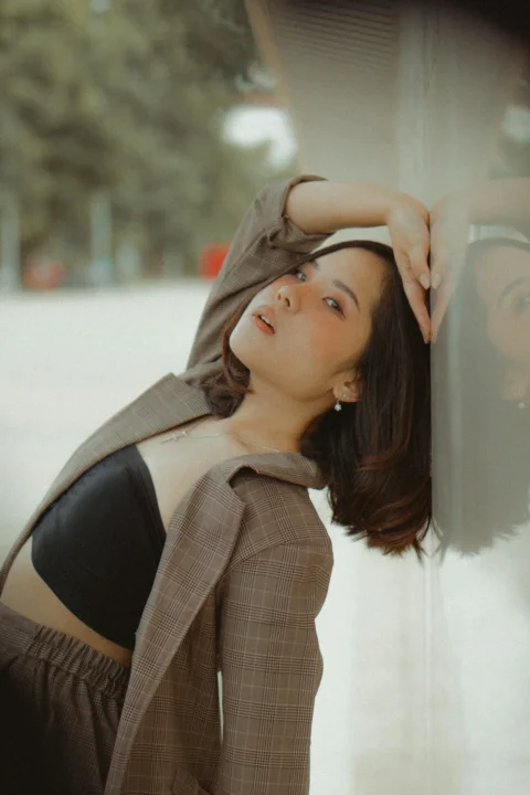 women's brown suit jacket