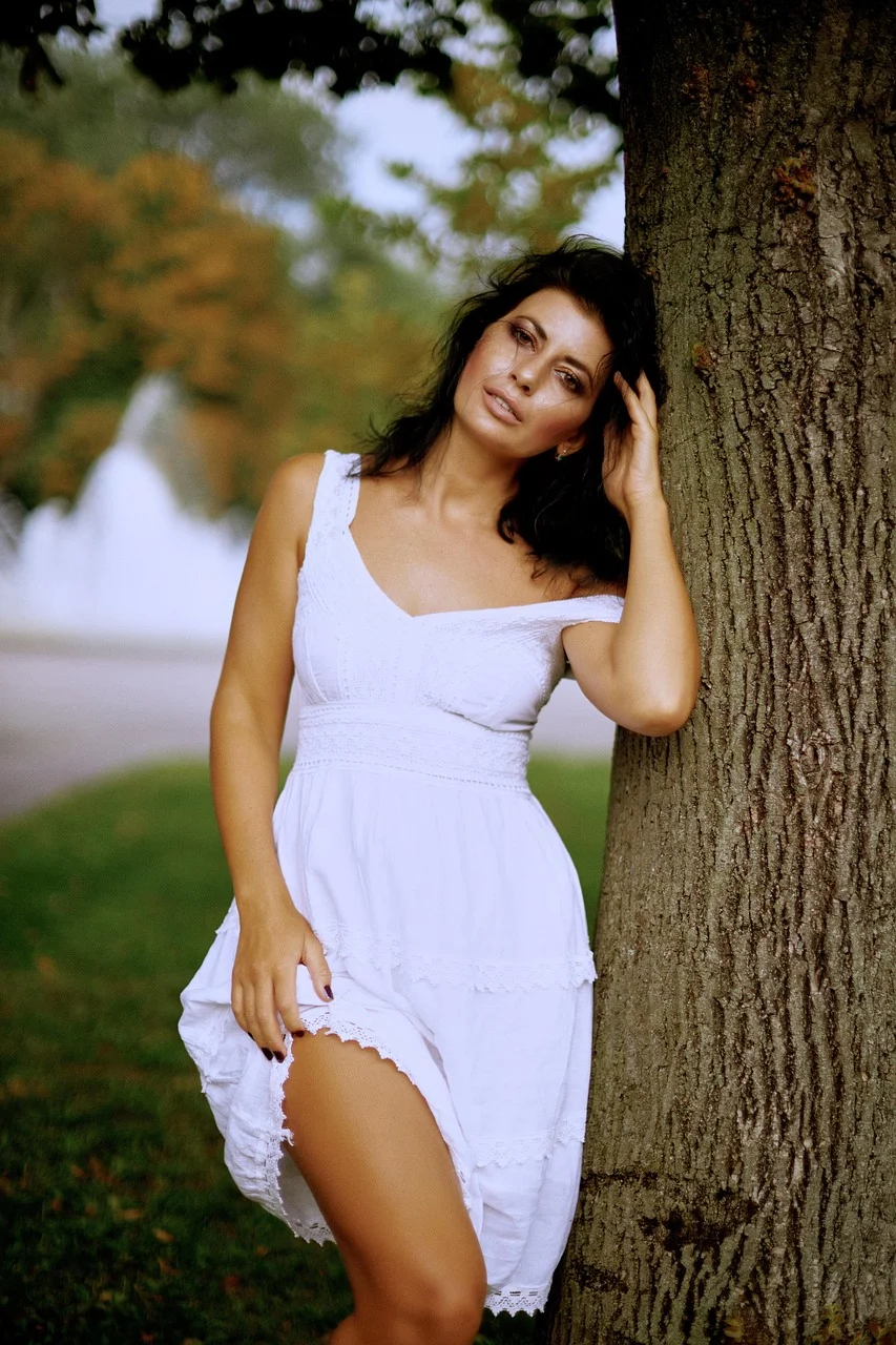smile, dress, woman, model
