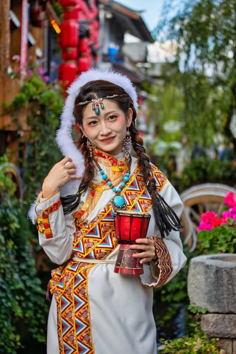 传统, 肖像, 女人, 女性