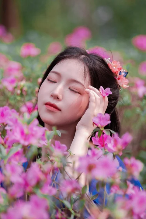 woman, flowers, beauty, girl