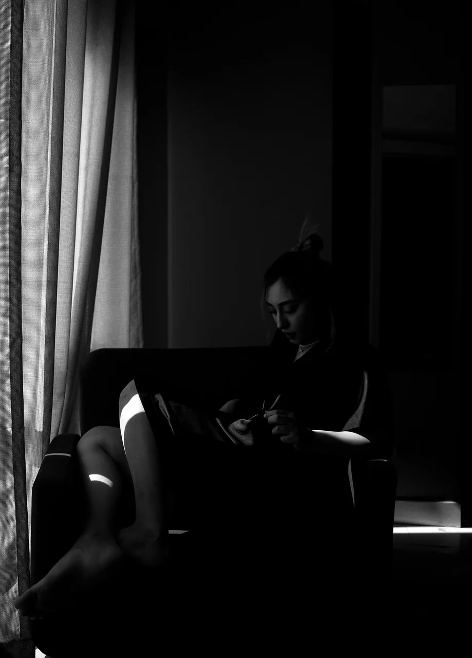 girl, woman, reading, portrait