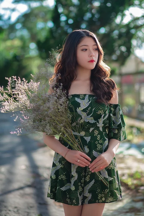 大叻、女孩、女子、植物