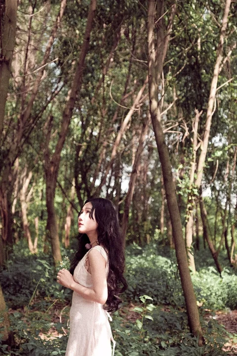 女孩, 模特, 森林, 户外