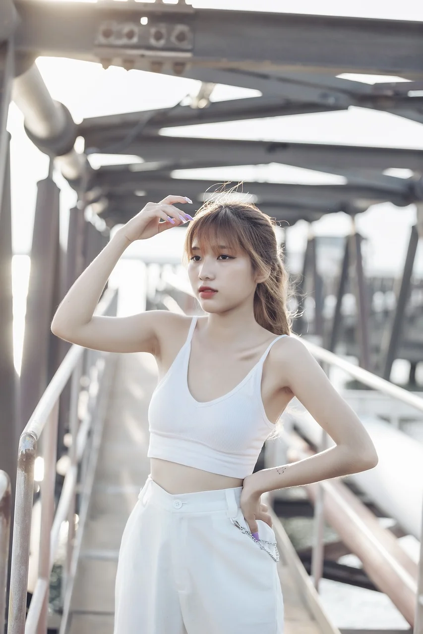 woman, model, pose, casual