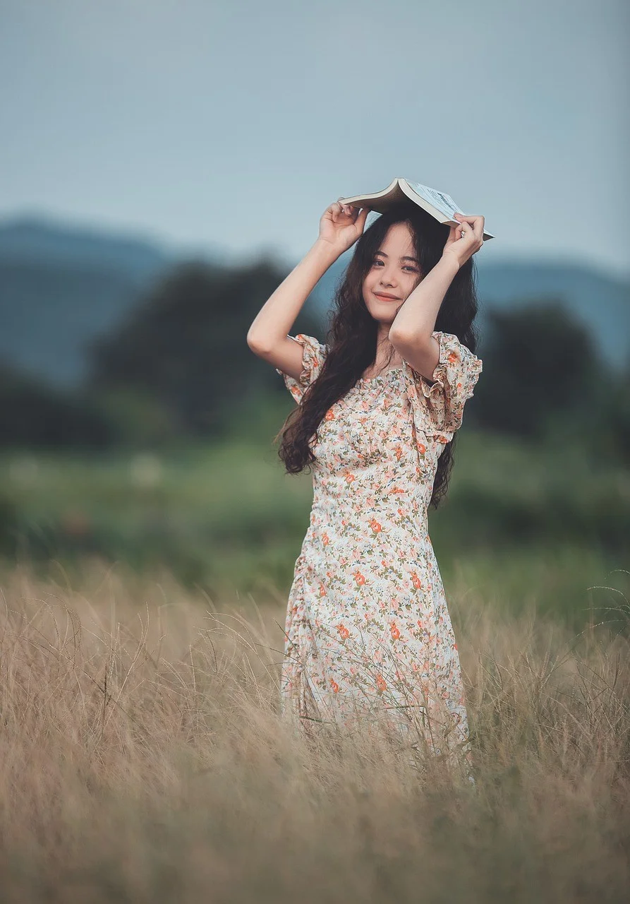 女性、模特、肖像、姿势