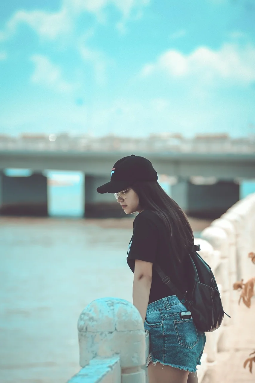 girl, portrait, look, country