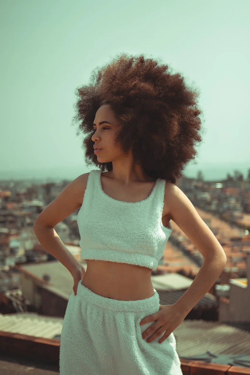 woman, model, afro, hairstyle