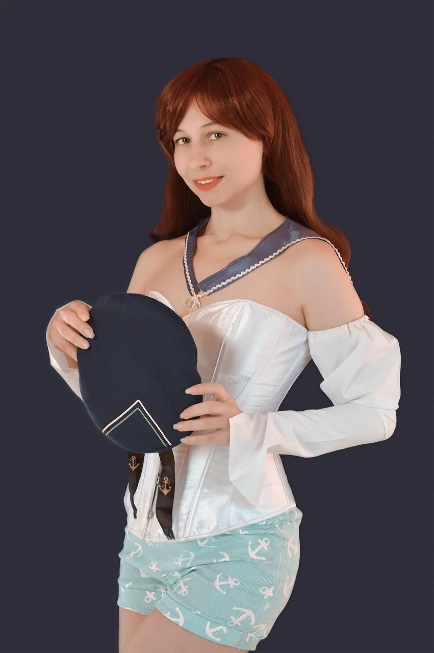 女性、セーラー、ピンナップ、錨