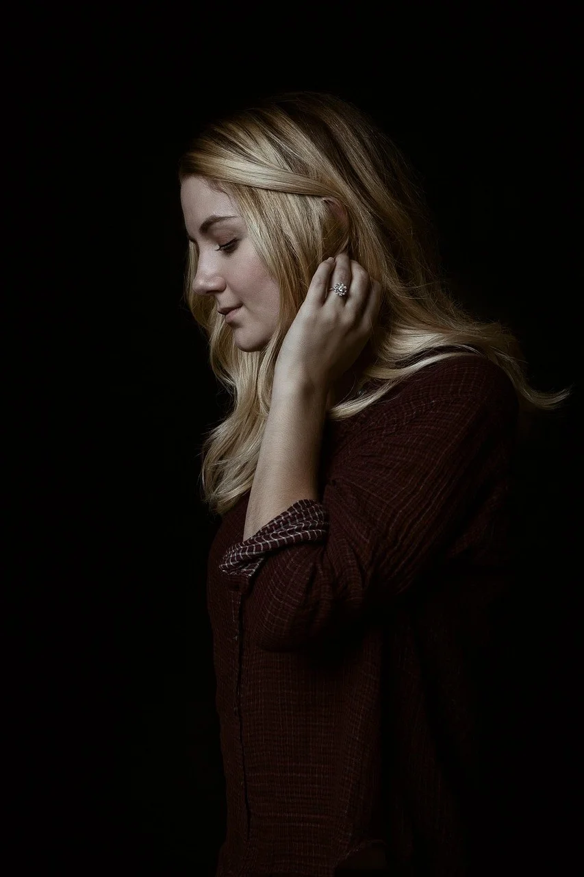 girl, portrait, wife, black portrait