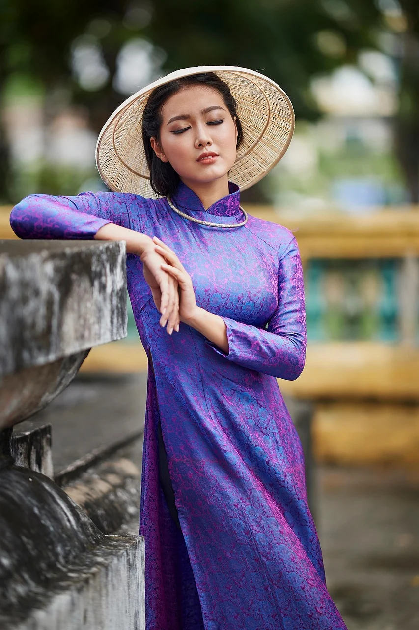 ao dai, woman, vietnamese, portrait