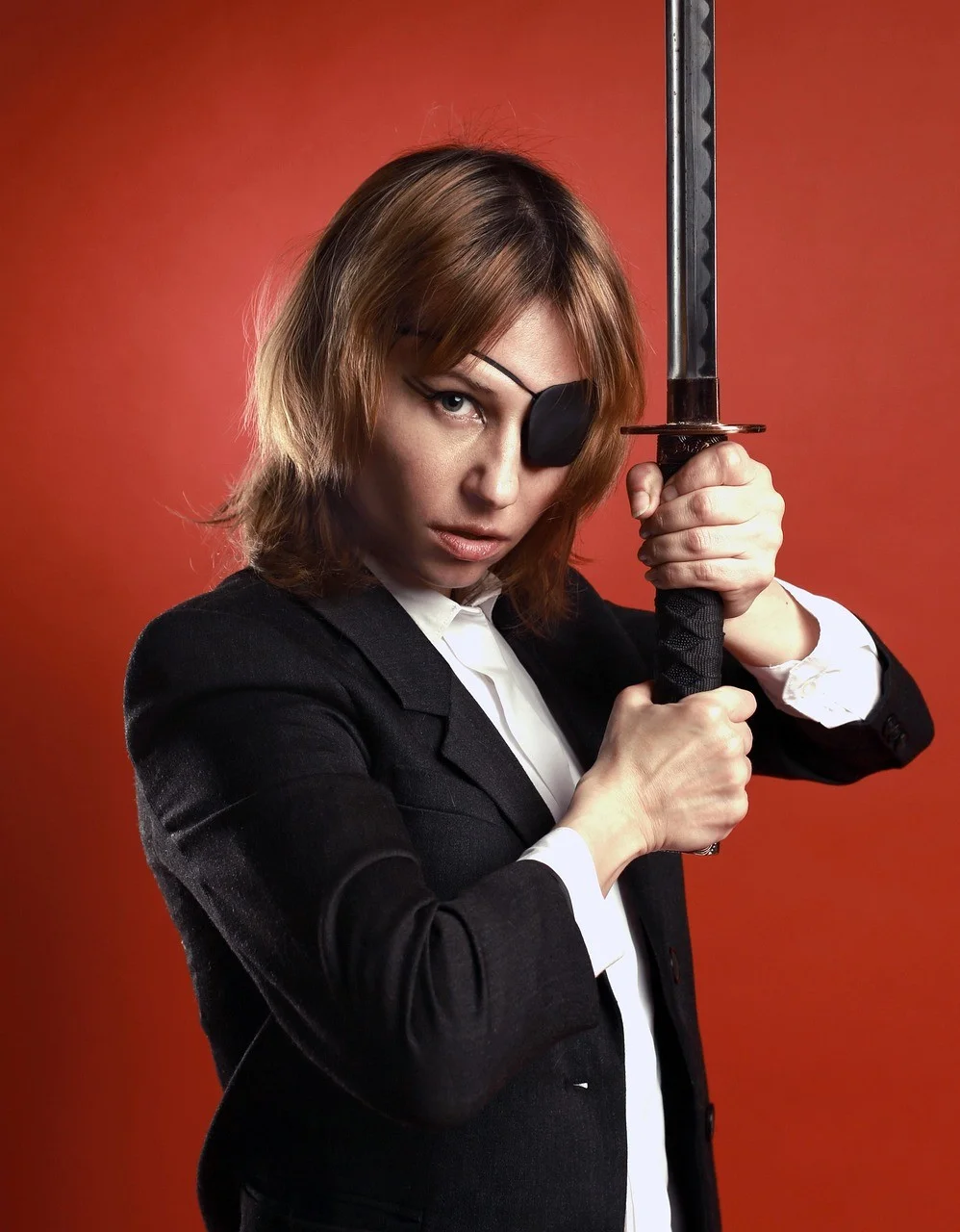 武士刀、女性、忍者、刀