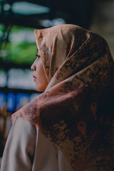 woman, model, portrait, hijab