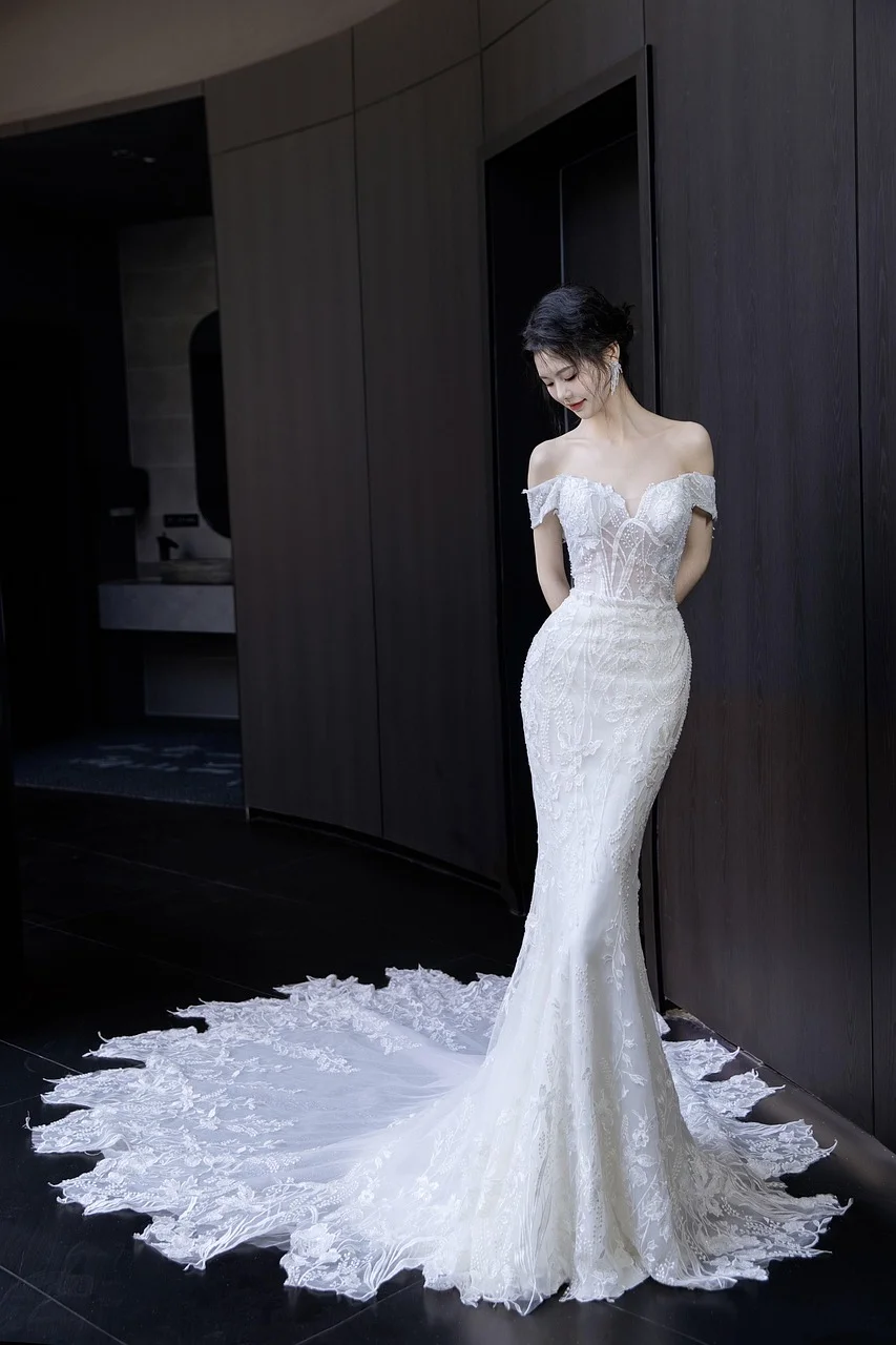 女人, 新娘, 婚纱, 婚礼