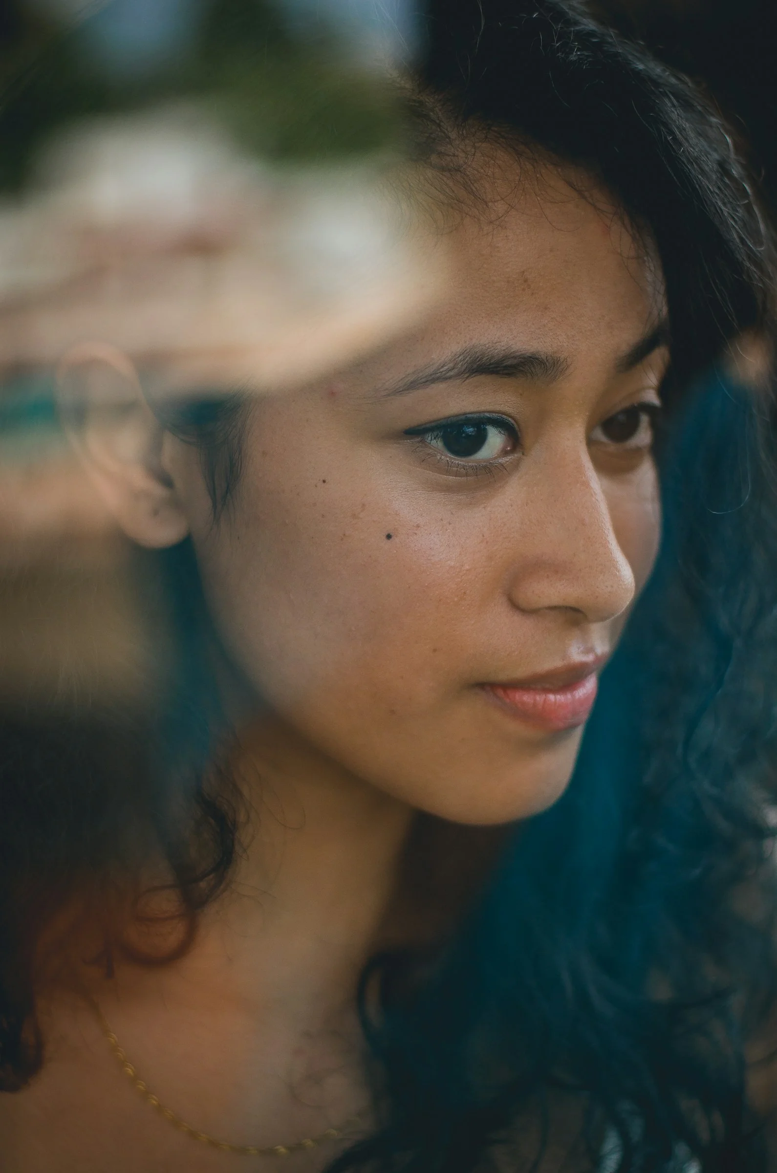 woman smiling closeup photo