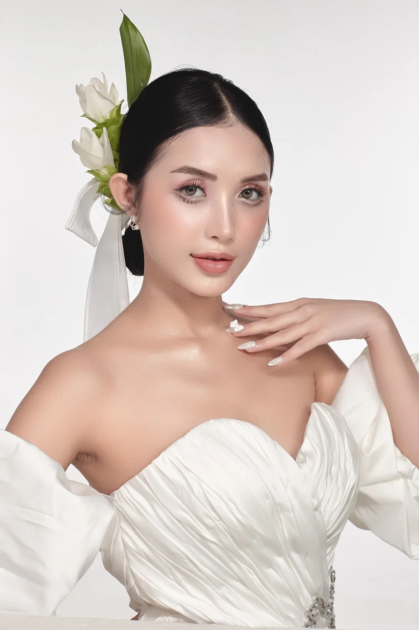 woman, bride, model, dress