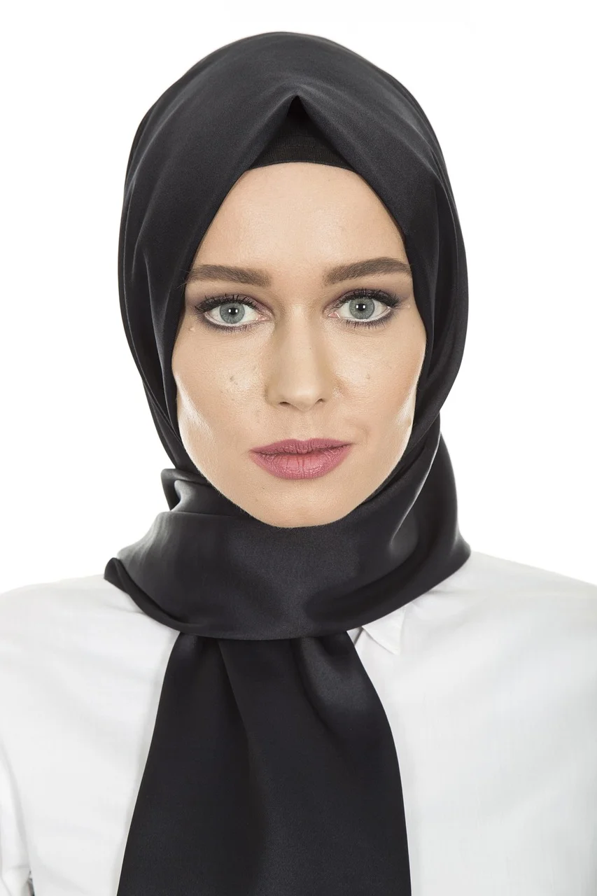 black, hijab, head cover, hair