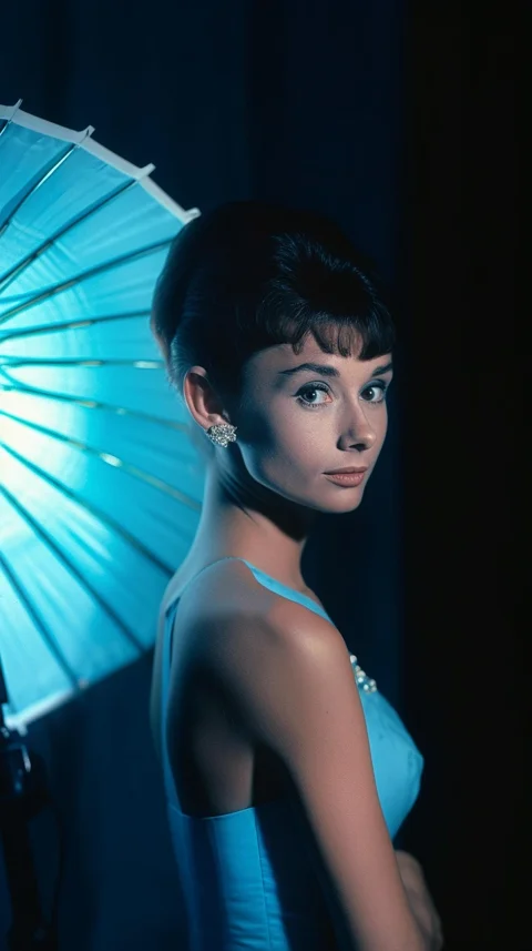 ai generated, woman, audrey hepburn, studio