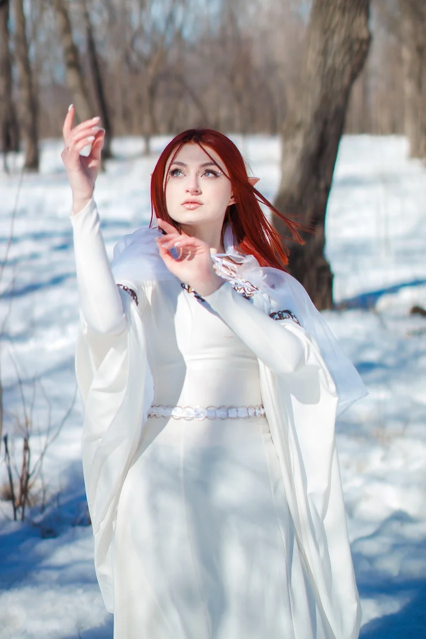moon, sky, winter, woman