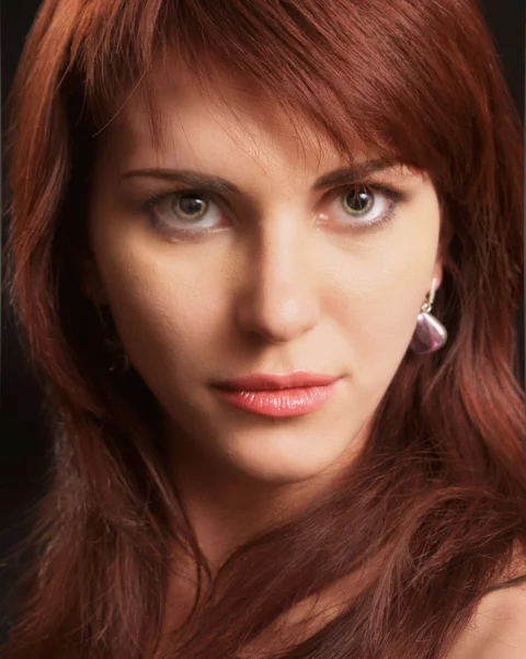 girl, portrait, redhead, woman