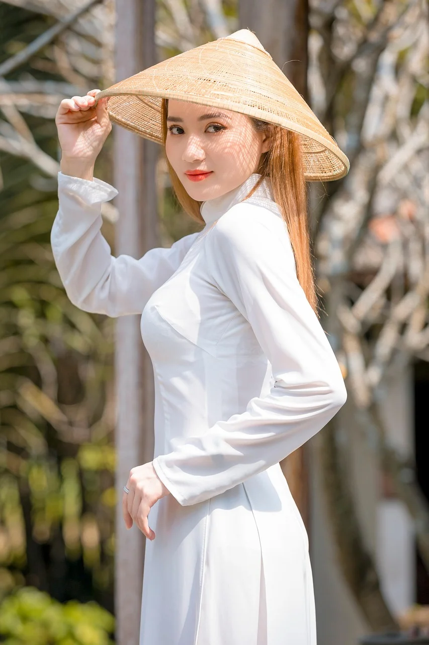 ao dai, fashion, woman, portrait