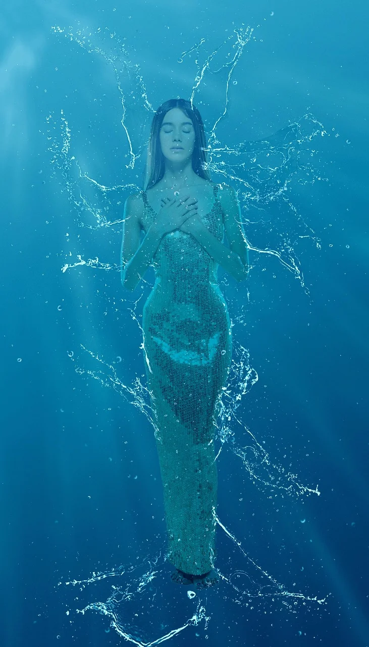 underwater, woman, girl, mermaid