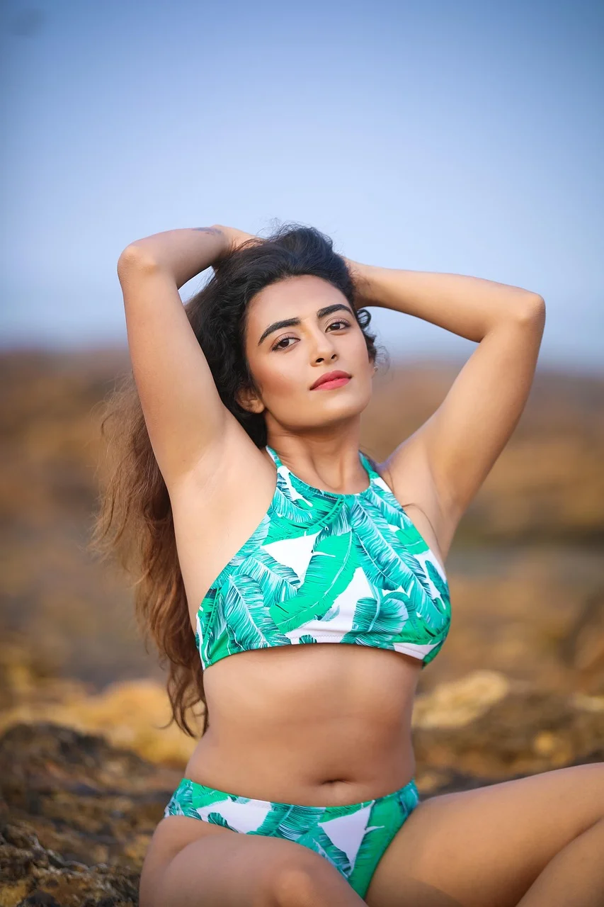 indian woman, bikini, portrait, swimsuit