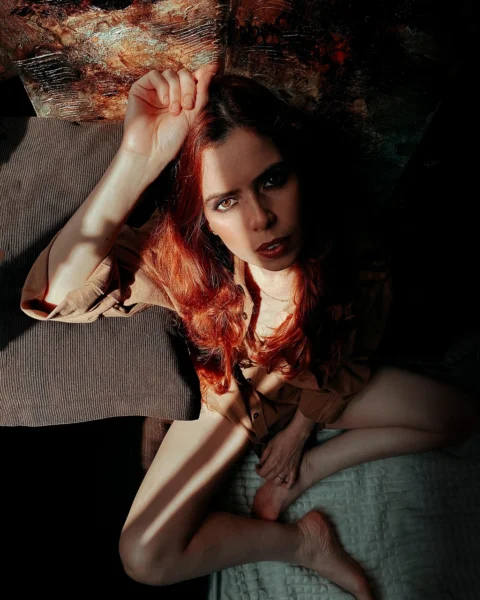 woman, model, face, redhead