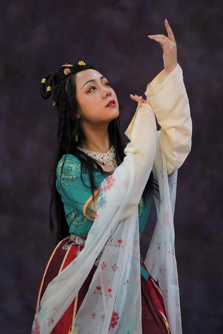 hanfu, asian woman, fashion, portrait