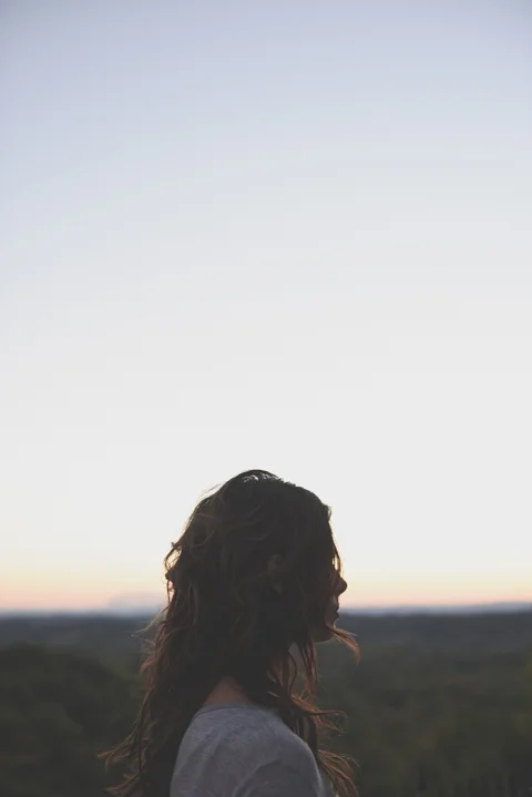 people, girl, alone, silhouette