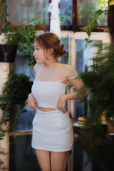 女人，模特，白衬衫，年轻