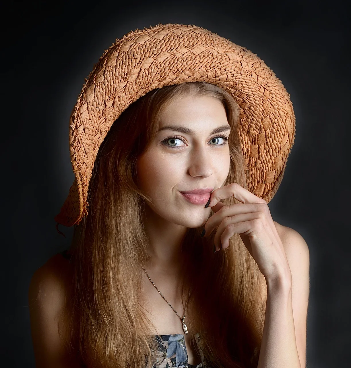 girl, woman, hat, beauty