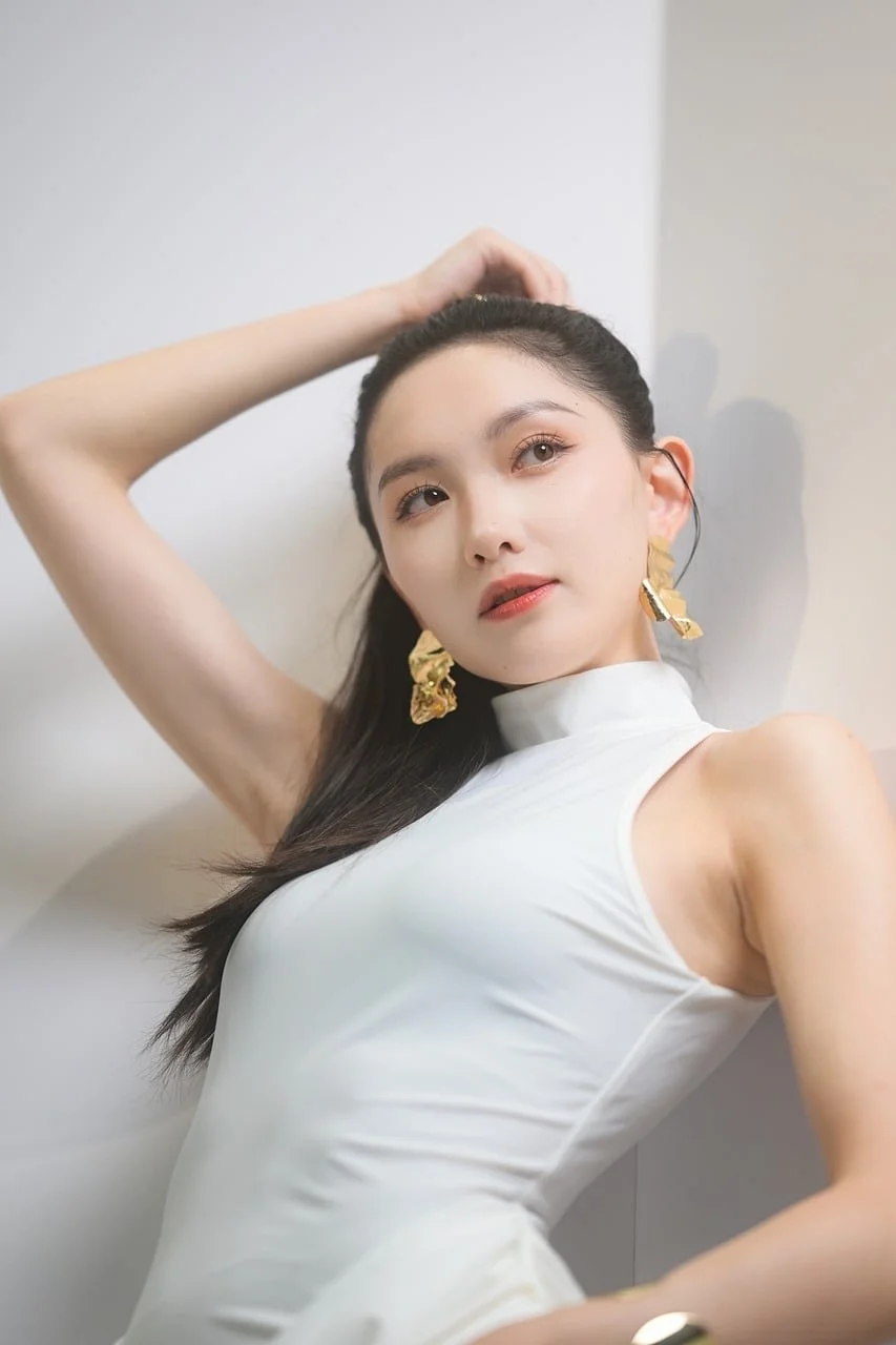 패션, 여성, 흰 드레스, 헤어스타일