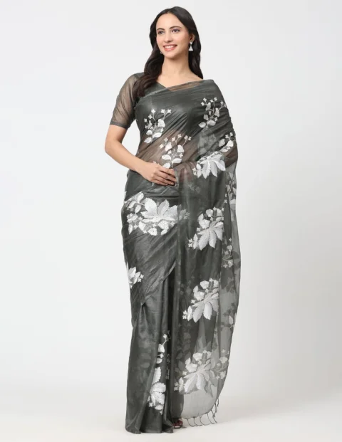 woman, organza, saree, model