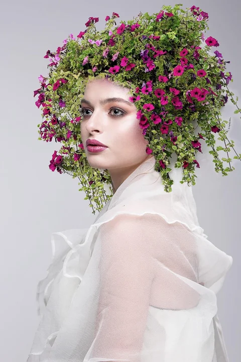 woman, beauty, flowers, blossom