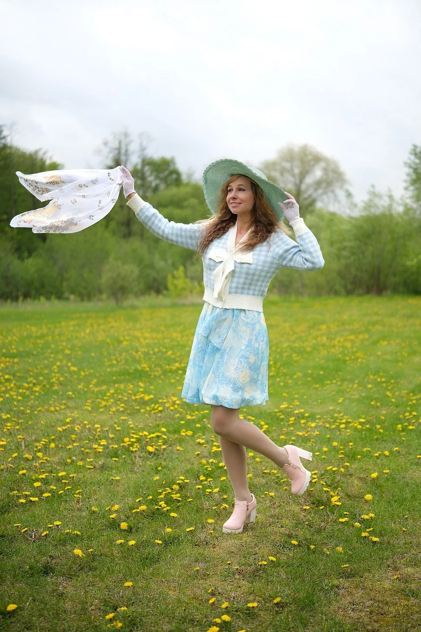woman, beauty, garden, bloom