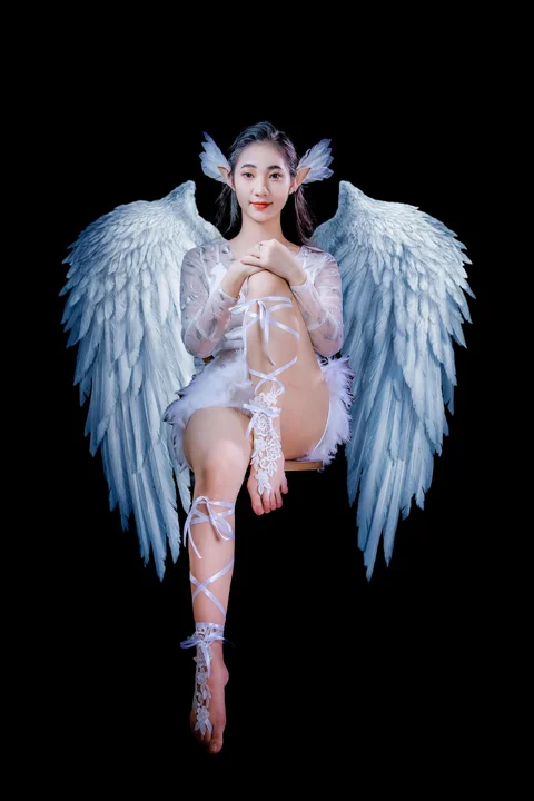 woman, costume, mythical creature, angel