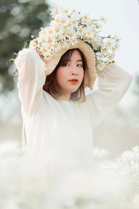 女孩, 美丽, 花朵, 漂亮
