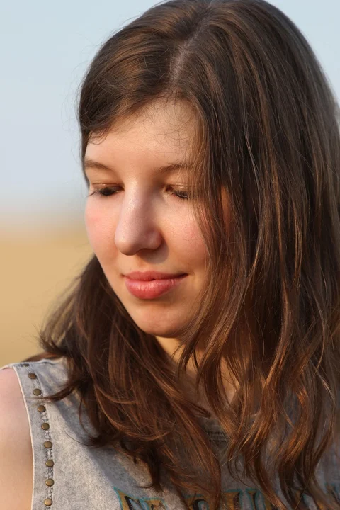 portrait, face, young woman, naturally
